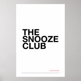 DE SNOOZE CLUB – Slaapkamer Muur Kunst Poster