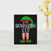 De Snowboarden Elf Grappig Matching Familie Groep  Kaart (Gele Bloem)