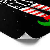 De Snowboarden Elf Grappig Matching Familie Groep Poster (Hoek)