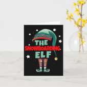 De Snowboarding Gnome Kerstmis Pajama - Snowboar Kaart (Gele Bloem)