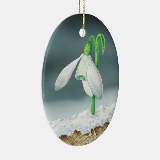 De Snowdrop Keramisch Ornament (Rechts)