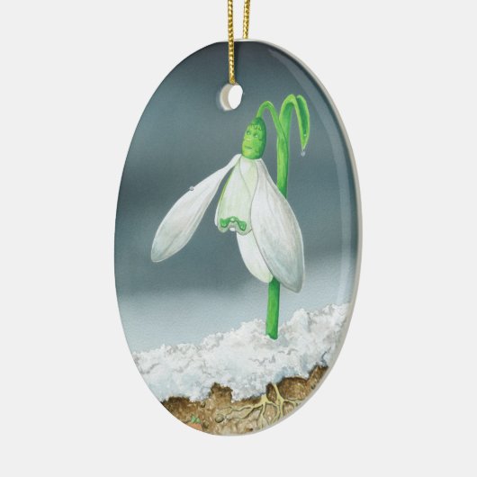 De Snowdrop Keramisch Ornament (Links)