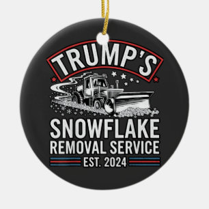 De Snowflake Removal Service van Trump is opgerich Keramisch Ornament