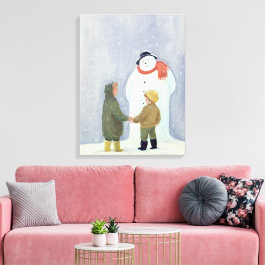 De Snowman 2 Canvas Afdruk (Insitu (Woonkamer))