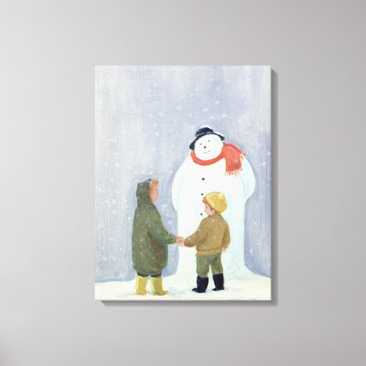 De Snowman 2 Canvas Afdruk (Voorkant)