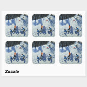 De Snowman 2 Vierkante Sticker (Vel)