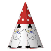 "De Snowman bevroeden" Kerstmis/Pet van de Birthda Feesthoedjes (Achterkant)