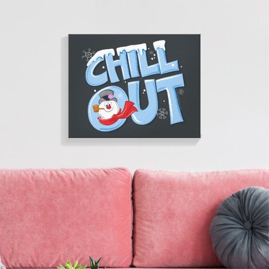 De Snowman™ bevuilen | Chill-out Canvas Afdruk (Insitu (Woonkamer))