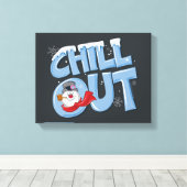 De Snowman™ bevuilen | Chill-out Canvas Afdruk (Insitu (Houten vloer))