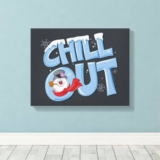 De Snowman™ bevuilen | Chill-out Canvas Afdruk (Insitu (Houten vloer))