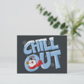De Snowman™ bevuilen | Chill-out Feestdagenkaart (Staand voorkant)