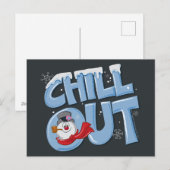 De Snowman™ bevuilen | Chill-out Feestdagenkaart (Voorkant / Achterkant)