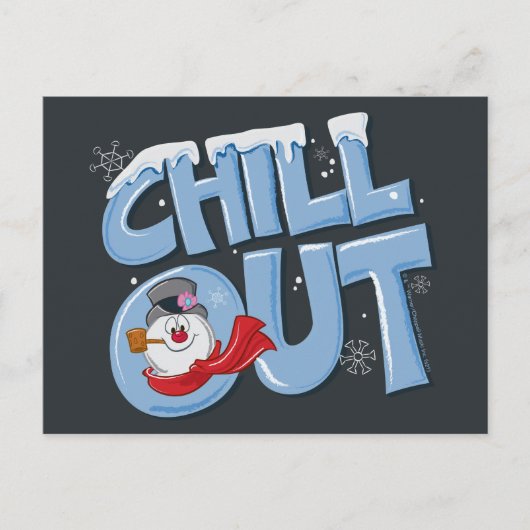 De Snowman™ bevuilen | Chill-out Feestdagenkaart (Voorkant)