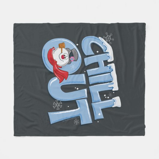 De Snowman™ bevuilen | Chill-out Fleece Deken (Voorkant (Horizontaal))