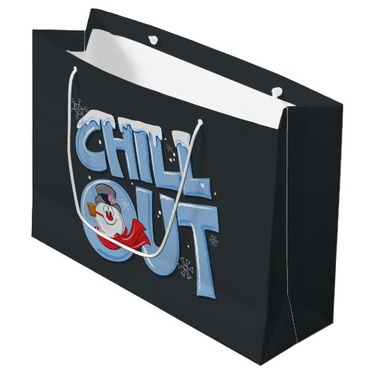 De Snowman™ bevuilen | Chill-out Groot Cadeauzakje (Voorkant Gekanteld)