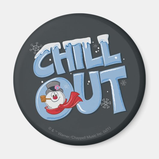 De Snowman™ bevuilen | Chill-out Magneet (Voorkant)