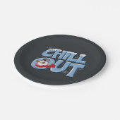 De Snowman™ bevuilen | Chill-out Papieren Bordje (Gekanteld)