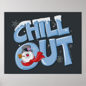 De Snowman™ bevuilen | Chill-out Poster (Voorkant)