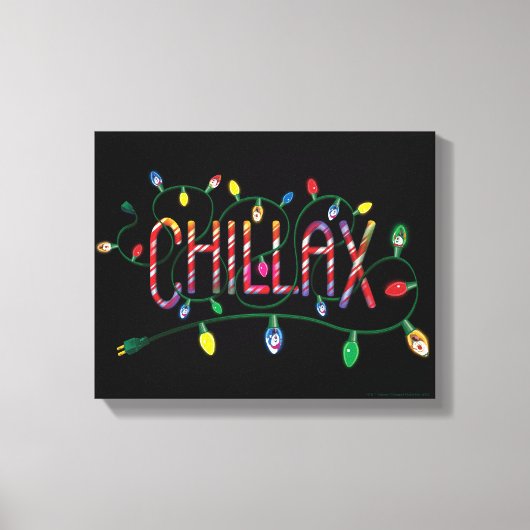 De Snowman™ bevuilen | "Chillax"-vakantielichten Canvas Afdruk (Voorkant)