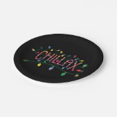 De Snowman™ bevuilen | "Chillax"-vakantielichten Papieren Bordje (Gekanteld)