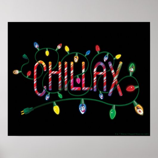 De Snowman™ bevuilen | "Chillax"-vakantielichten Poster (Voorkant)