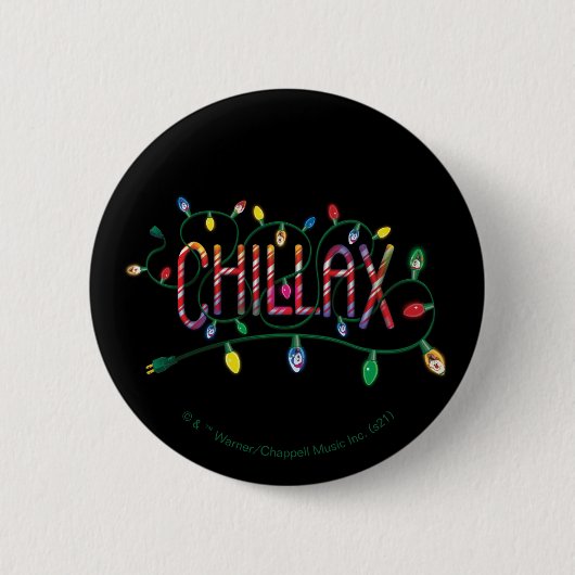 De Snowman™ bevuilen | "Chillax"-vakantielichten Ronde Button 5,7 Cm (Voorkant)