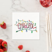 De Snowman™ bevuilen | "Chillax"-vakantielichten Servet (Insitu)