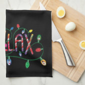 De Snowman™ bevuilen | "Chillax"-vakantielichten Theedoek (Quarter Fold)