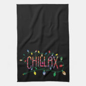 De Snowman™ bevuilen | "Chillax"-vakantielichten Theedoek (Verticaal)