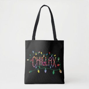 De Snowman™ bevuilen   "Chillax"-vakantielichten Tote Bag