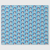 De Snowman™ bevuilen | Colorful Candy Cane Name Cadeaupapier (Vlak)