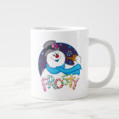 De Snowman™ bevuilen | Colorful Candy Cane Name Grote Koffiekop (Rechts)