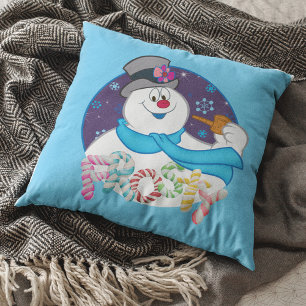 De Snowman™ bevuilen   Colorful Candy Cane Name Kussen