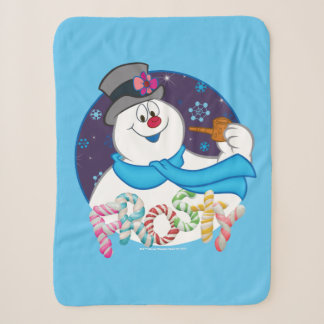 De Snowman™ bevuilen | Colorful Candy Cane Name Sherpa Deken