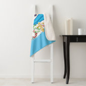 De Snowman™ bevuilen | Colorful Candy Cane Name Sherpa Deken (In situ)