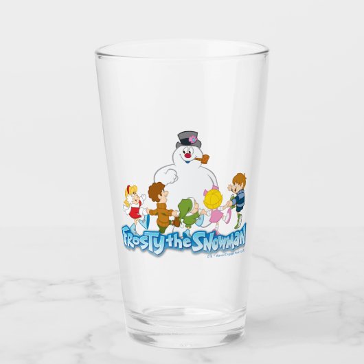 De Snowman™ bevuilen | Frosty & Children Pspelen Glas (Voorkant)