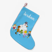 De Snowman™ bevuilen | Frosty & Children Pspelen Kleine Kerstsok (Voorkant (Hangend))
