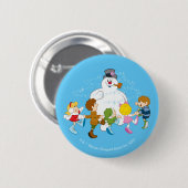 De Snowman™ bevuilen | Frosty & Children Pspelen Ronde Button 5,7 Cm (Voorkant /achterkant)