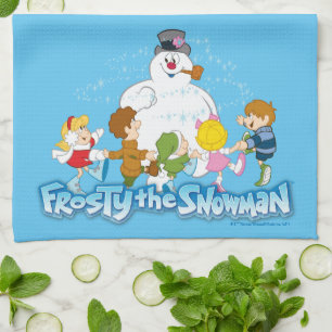 De Snowman™ bevuilen Frosty & Children Pspelen Theedoek