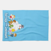 De Snowman™ bevuilen | Frosty & Children Pspelen Theedoek (Horizontaal)