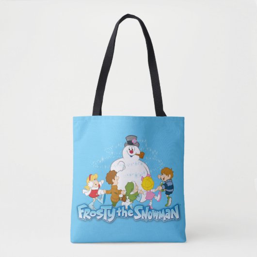 De Snowman™ bevuilen | Frosty & Children Pspelen Tote Bag (Voorkant)