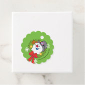 De Snowman™ bevuilen | Frosty Holiday Wreath Bedankjes Labels (In situ)