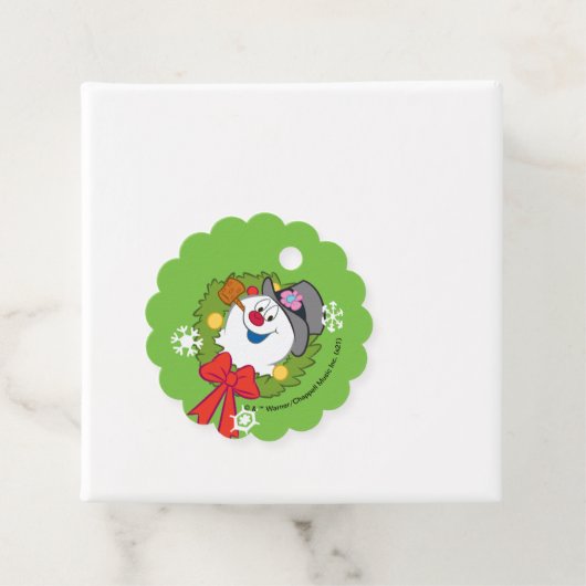 De Snowman™ bevuilen | Frosty Holiday Wreath Bedankjes Labels (In situ)