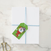 De Snowman™ bevuilen | Frosty Holiday Wreath Cadeaulabel (Met Touw)