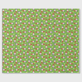 De Snowman™ bevuilen | Frosty Holiday Wreath Cadeaupapier (Vlak)