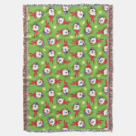 De Snowman™ bevuilen | Frosty Holiday Wreath Deken (Voorkant Verticaal)