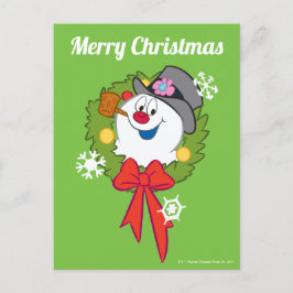De Snowman™ bevuilen | Frosty Holiday Wreath Feestdagenkaart