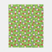 De Snowman™ bevuilen | Frosty Holiday Wreath Fleece Deken (Voorkant)