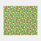 De Snowman™ bevuilen | Frosty Holiday Wreath Fleece Deken (Voorkant (Horizontaal))