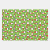 De Snowman™ bevuilen | Frosty Holiday Wreath Inpakpapier Vel (Voorkant 2)